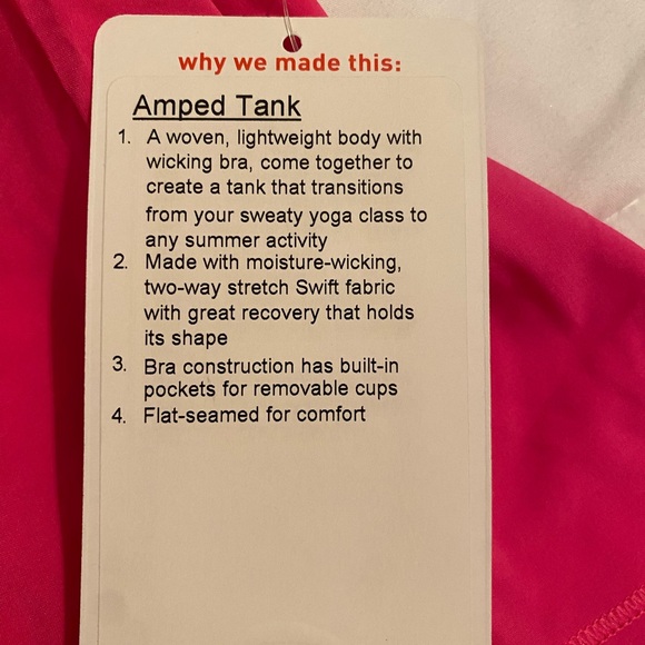 Lululemon Amped Tank NWT - Picture 2 of 5